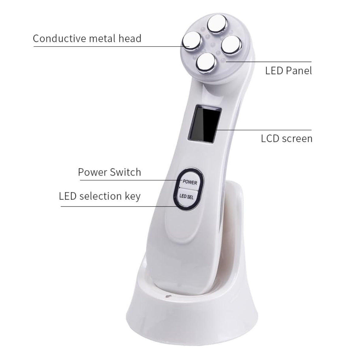Masajeador Facial Ultrasonico 5 en 1