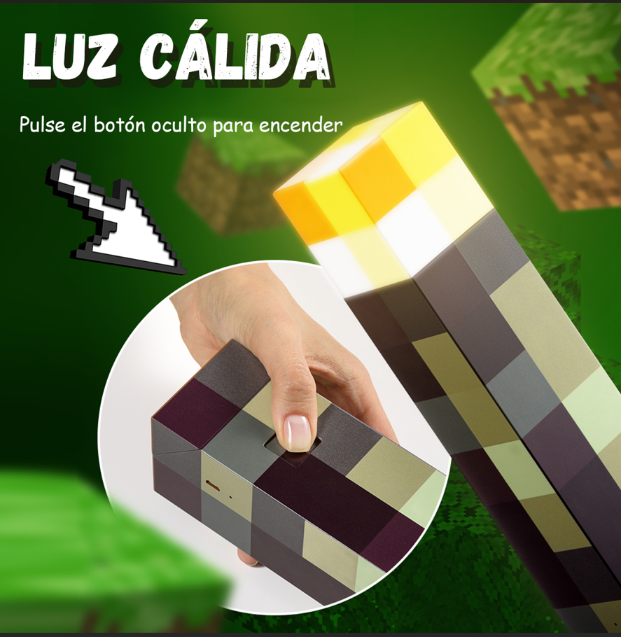 LÁMPARA DECORATIVA MINECRAFT MULTICOLOR