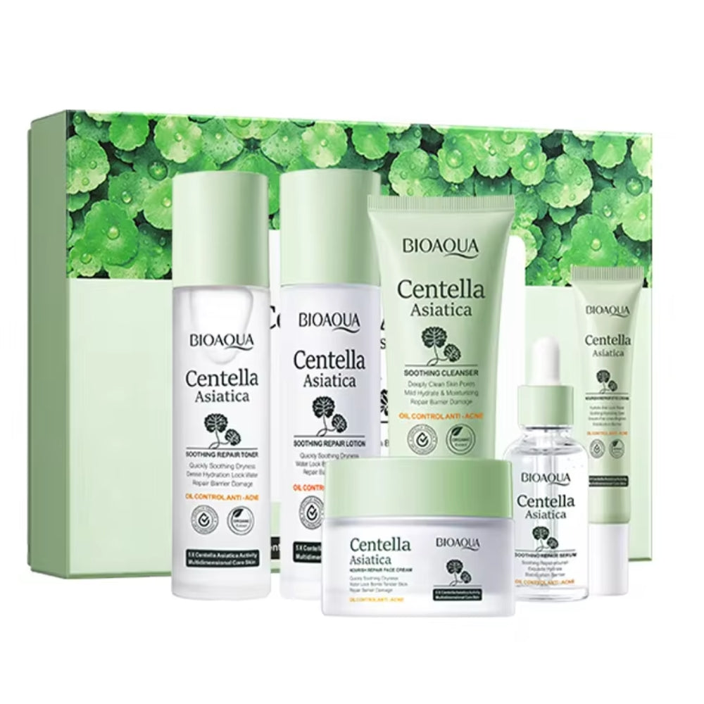 TU RUTINA FACIAL COMPLETA CON CENTELLA ASIÁTICA - KIT BIOAQUA 6 UNDS