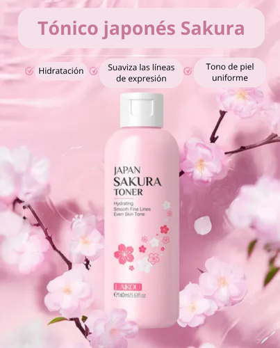 Tônico de Sakura japonesa - El Secreto de la Piel de Porcelana Asiática