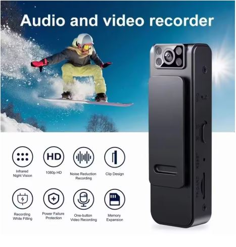 Mini Cámara BodyCam Wi-Fi HD – Seguridad Total en Cualquier Lugar