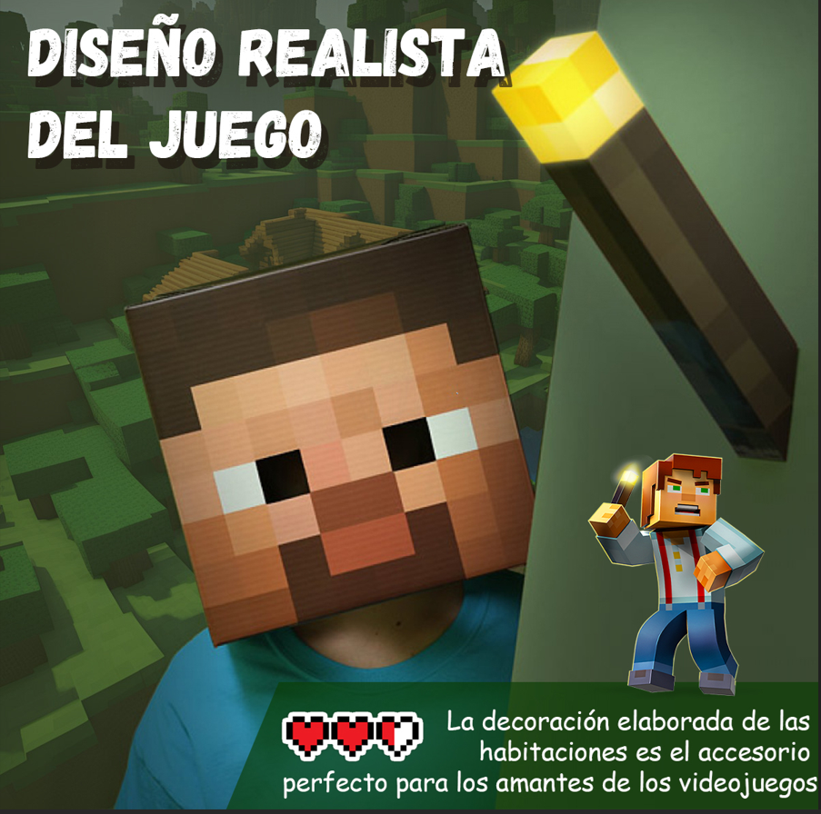 LÁMPARA DECORATIVA MINECRAFT MULTICOLOR