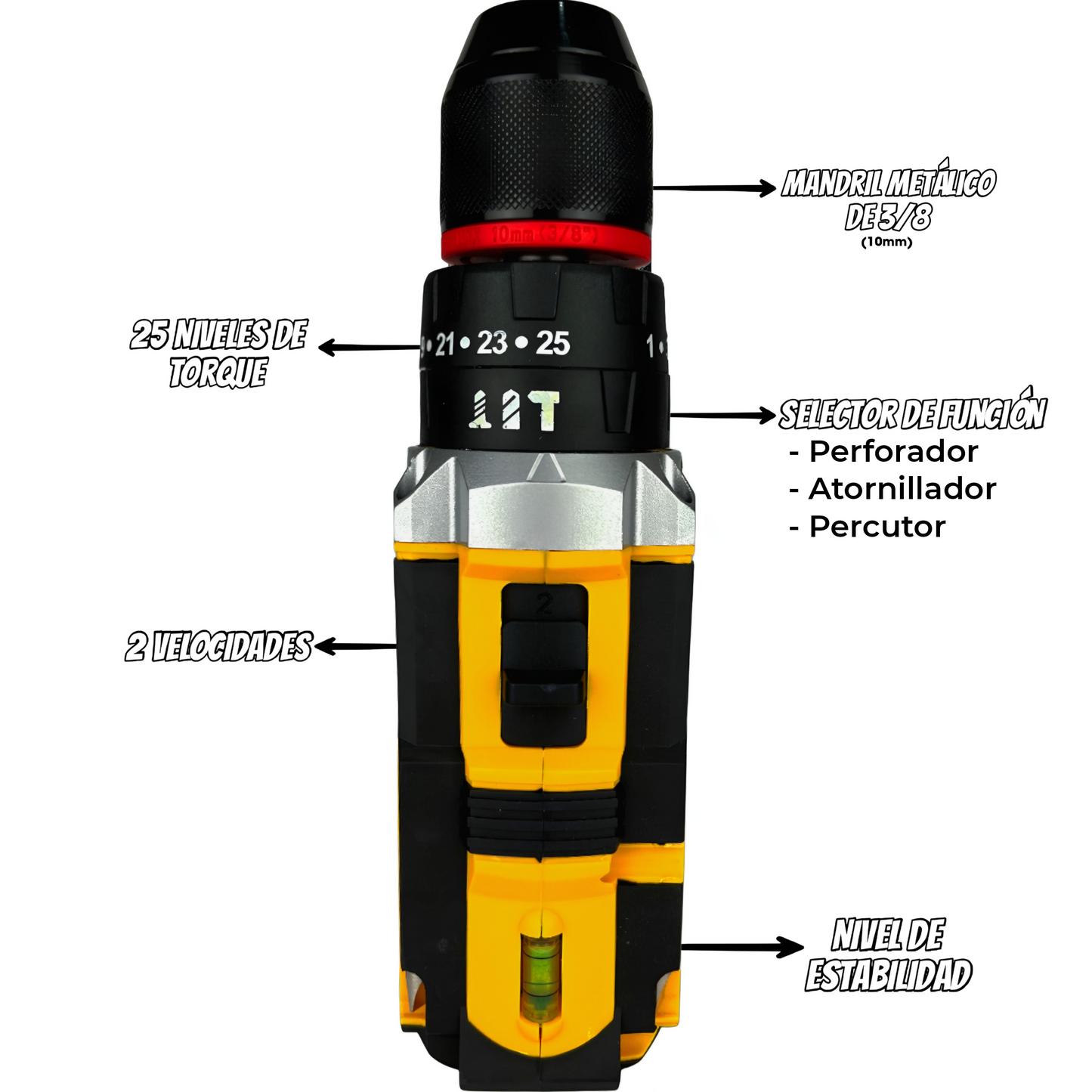 TALADRO INALAMBRICO DeWALT - Dos baterías de 24V + Accesorios