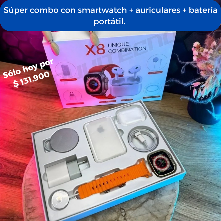 COMBO X8 RELOJ INTELIGENTE