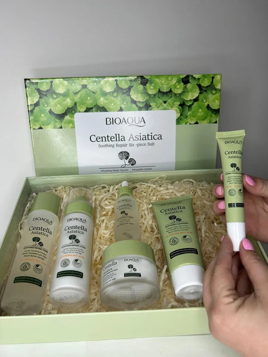 TU RUTINA FACIAL COMPLETA CON CENTELLA ASIÁTICA - KIT BIOAQUA 6 UNDS