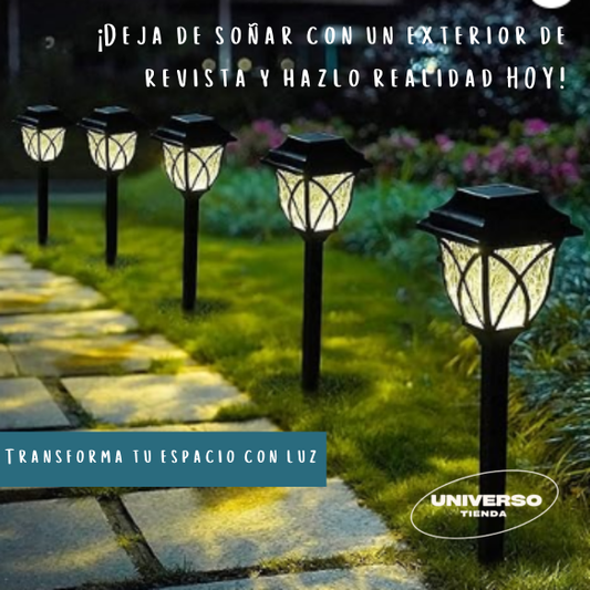 Lampara Decorativa De Jardin - Luz Mágica, Gratis y Sin Esfuerzo