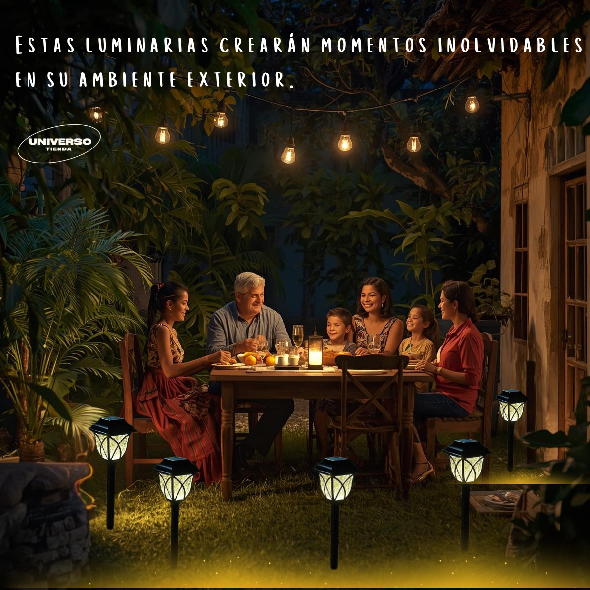 Lampara Decorativa De Jardin - Luz Mágica, Gratis y Sin Esfuerzo