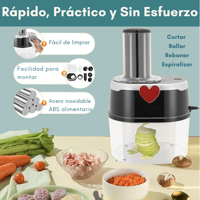 CHEF RÁPIDO 4 EN 1 - CORTADOR DE VERDURAS EN ESPIRAL
