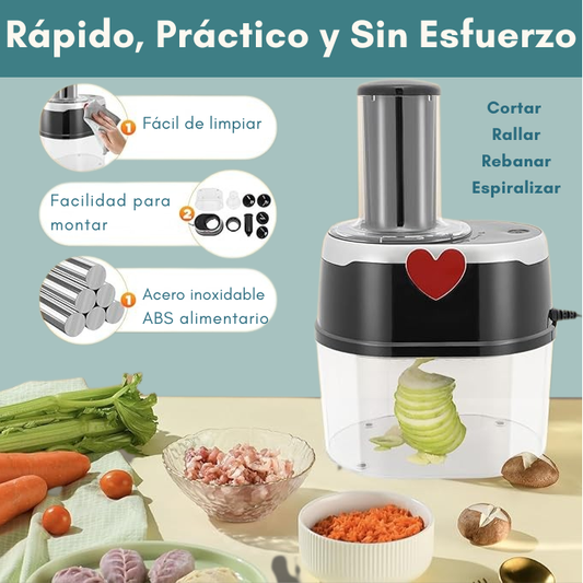 CHEF RÁPIDO 4 EN 1 - CORTADOR DE VERDURAS EN ESPIRAL