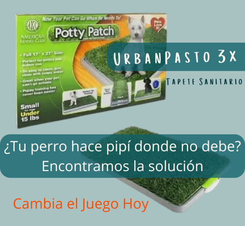 UrbaPasto 3x - El tapete que conquistará a tu perro. ¡Se acabó el pipí fuera de lugar!